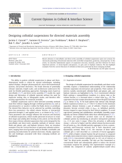 Designing colloidal suspensions for directed materials assembly