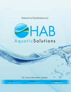 Statement of Qualifications for