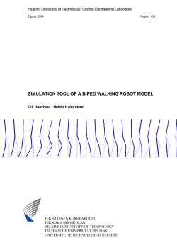 SIMULATION TOOL OF A BIPED WALKING ROBOT MODEL