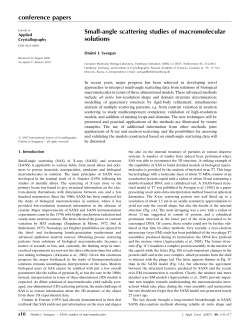Small-angle scattering studies of macromolecular