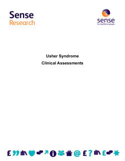 Usher Syndrome Clinical Assessments