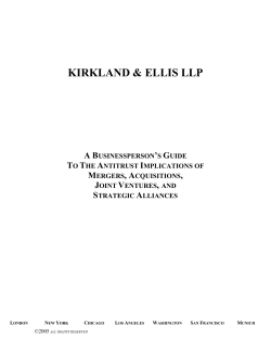 A Businessperson`s Guide to the Antitrust Implications of Mergers
