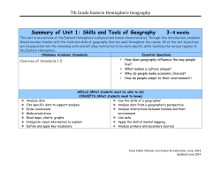 7th Grade Eastern Hemisphere Geography