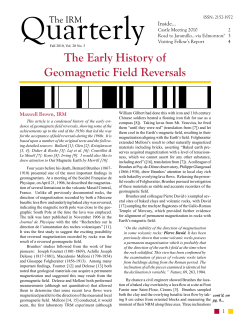 The Early History of Geomagnetic Field Reversals