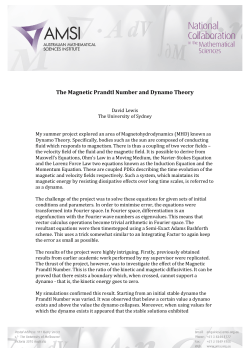 The Magnetic Prandtl Number and Dynamo Theory