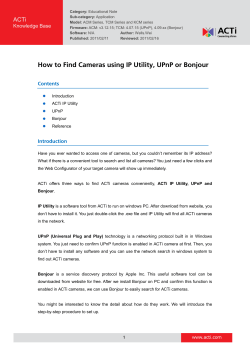 How to Find Cameras using IP Utility, UPnP or Bonjour