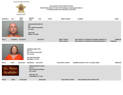 Booking Report - 6/5/16 - San Jacinto County Sheriff`s Office