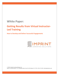Imprint Learning Solutions Issues with Marketing Assessments