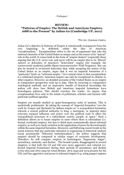 REVIEW: &ldquo;Patterns of Empire: The British and American Empires