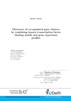 Discovery of co-regulated gene clusters by combining
