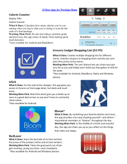 Calorie Counter Grocery Gadget Shopping List ($3.99) islick Bloom