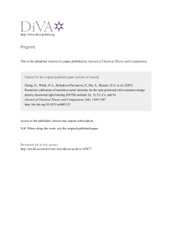 Parameter calibration of transition