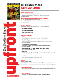 ALL PRINTABLES FOR April 20, 2015 - Upfront Magazine