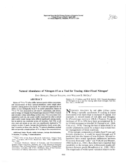 Natural Abundance of Nitrogen-15 as a Tool for Tracing Alder