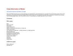 Creep Deformation of Metals