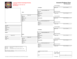 Ancestral Pedigree Chart