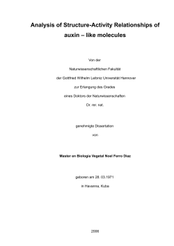 Analysis of structure-activity relationships of auxin