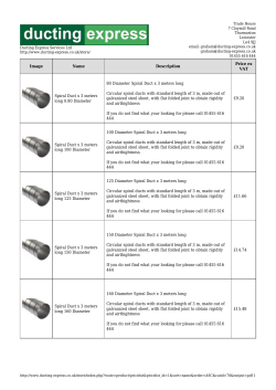 Price List - Ducting Express