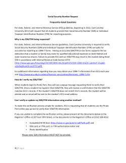 Social Security Number Request