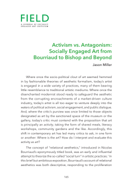 Activism vs. Antagonism: Socially Engaged Art from Bourriaud to