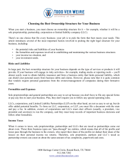 Choosing the Best Ownership Structure for Your Business Web