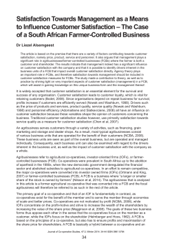 Satisfaction Towards Management as a Means to