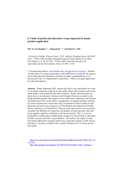 8 Yields of potato and alternative crops impacted by humic product