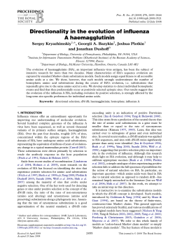 Directionality in the evolution of influenza A