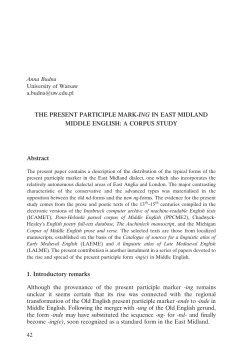 Anna Budna University of Warsaw  THE