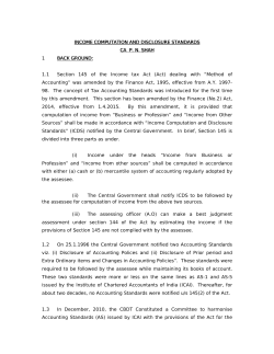 INCOME COMPUTATION AND DISCLOSURE STANDARDS