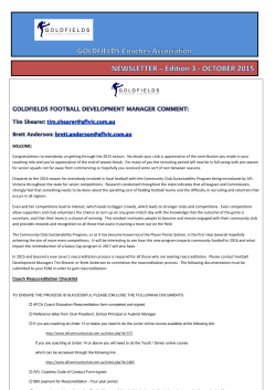 Goldfields AFCA Newsletter-2015