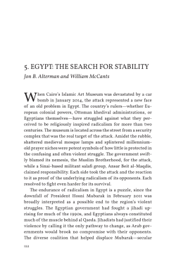 5. egypt: the search for stability