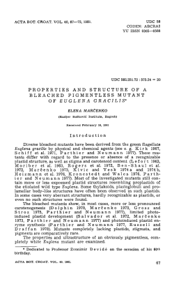 PROPERTIES AND STRUCTURE OF A BLEACHED PIGMENTLESS