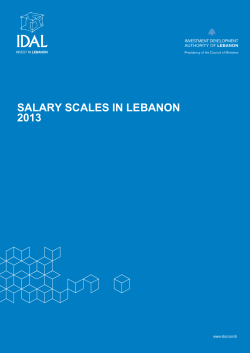 SALARY SCALES IN LEBANON 2013