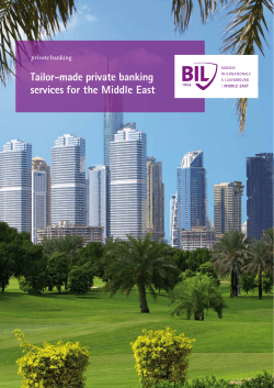 Tailor-made private banking services for the Middle East