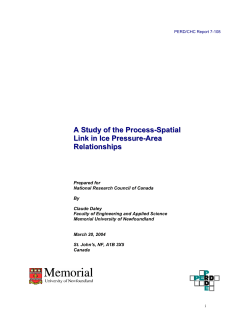 A Study of the Process-Spatial Link in Ice Pressure