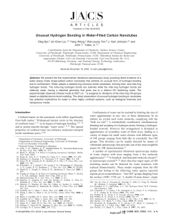 Unusual Hydrogen Bonding in Water-Filled
