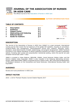 journal of the association of nurses in aids care