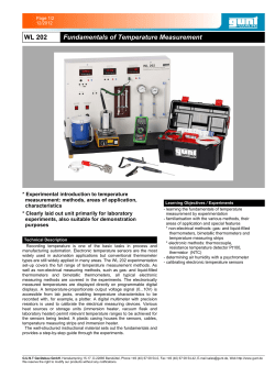 WL 202 Fundamentals of Temperature Measurement