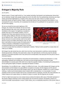 Erdogan`s Majority Rule | Online Library of Law and Liberty - ac