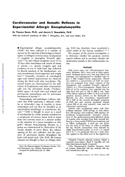 Cardiovascular and Somatic Reflexes in Experimental Allergic