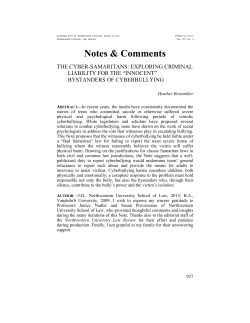The Cyber-Samaritans: Exploring Criminal Liability For