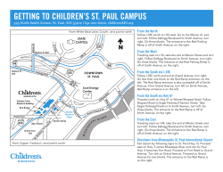 GETTING TO CHILDREN`S ST. PAUL CAMPUS
