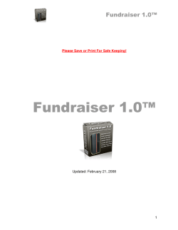 Fundraiser 1.0&trade;