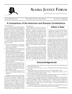 A Comparison of the American and Russian Constitutions