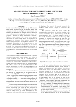 MEASUREMENT OF THE FORCE APPLIED TO