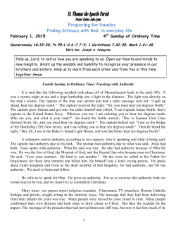 February 01, 2015 - St Thomas the Apostle Church