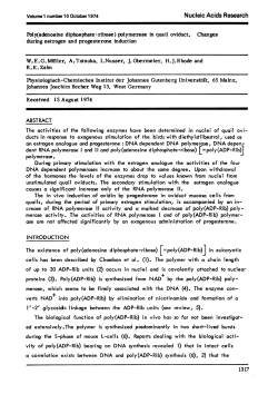 Nucleic Acids Research The biological function of poly(ADP