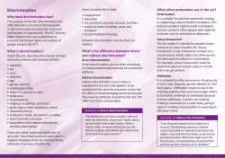 Discrimination - ACT Human Rights Commission