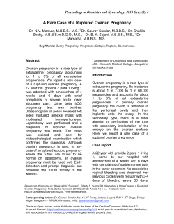 Rare Case of a Ruptured Ovarian Pregnancy, 6 October 2010